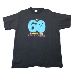 Vintage 60th Birthday T Shirt XL Father Time Novelty Single Stitch 90s Gag Gift